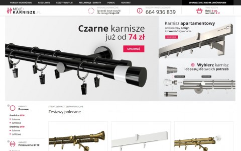 moje-karnisze.pl, Sklep internetowy z karniszami